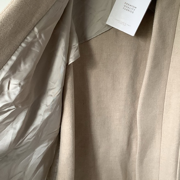 ♥️♥️♥️ ZARA WOMEN COLLECTION MINIMALIST WOOL BLEND COAT BEIGE size S ♥️♥️♥️ - Picture 12 of 12